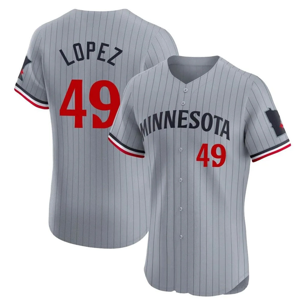 Friene M.Twins #49 Pablo Lopez Player Gray Home Limited Elite Stitched Jerseys
