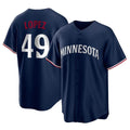 Friene M.Twins #49 Pablo Lopez Player Navy Replica Alternate Home Stitched Jerseys