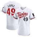 Friene M.Twins #49 Pablo Lopez Player White Home Limited Elite Stitched Jerseys