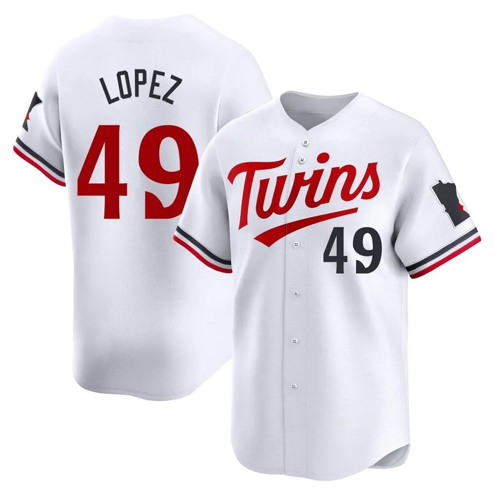 Friene M.Twins #49 Pablo Lopez Player White Home Limited Stitched Jerseys