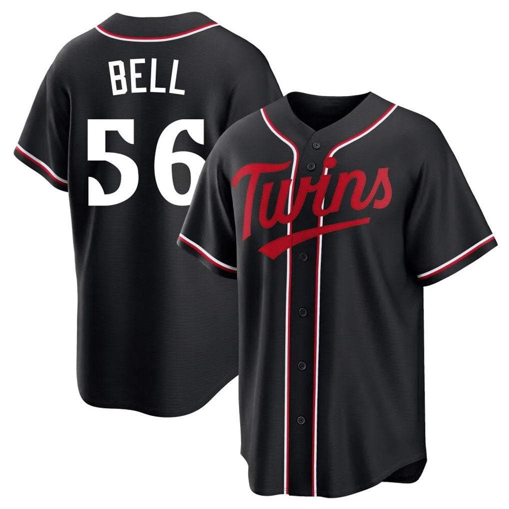 Friene M.Twins #56 Josh Bell Player Black Fashion Out Home Limited Stitched Jerseys