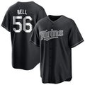 Friene M.Twins #56 Josh Bell Player Black Home Game Stitched Jerseys