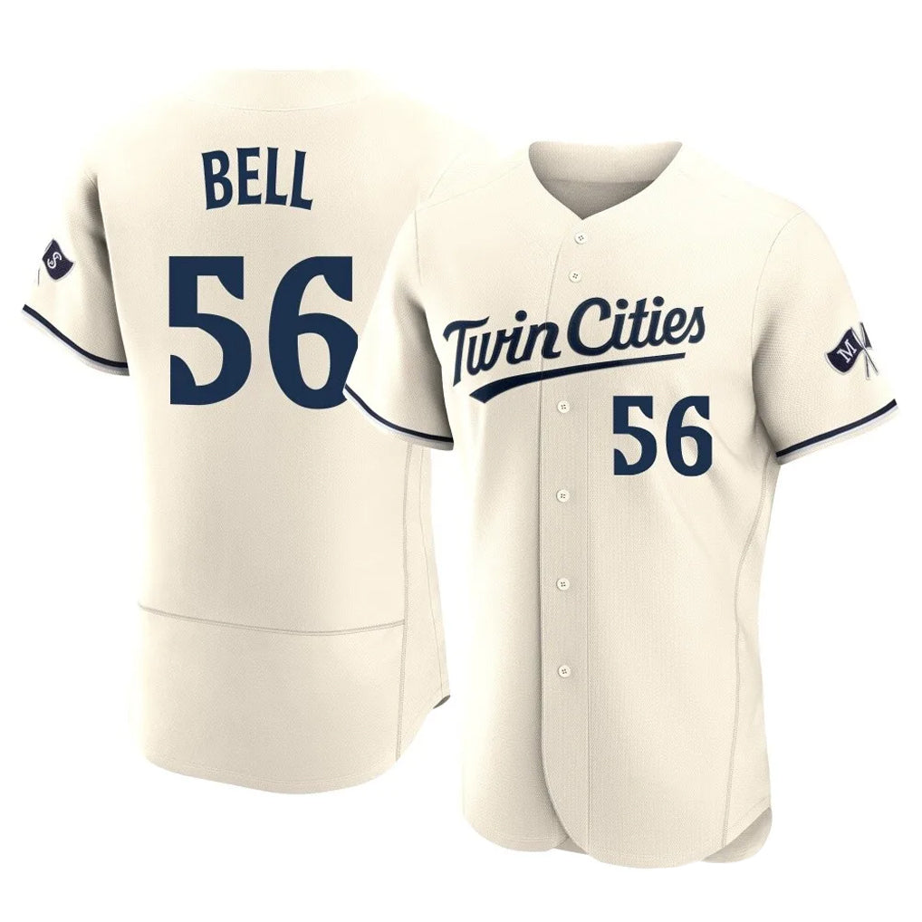 Friene M.Twins #56 Josh Bell Player Cream Home Limited Elite Stitched Jerseys
