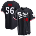 Friene M.Twins #56 Josh Bell Player Navy Home Game Stitched Jerseys