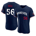 Friene M.Twins #56 Josh Bell Player Navy Replica Home Limited Elite Stitched Jerseys