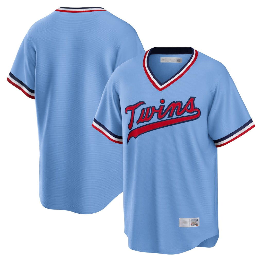 Friene M.Twins ## Twins Blank Player Light Blue Road Cooperstown Collection T-shirt Stitched Jerseys