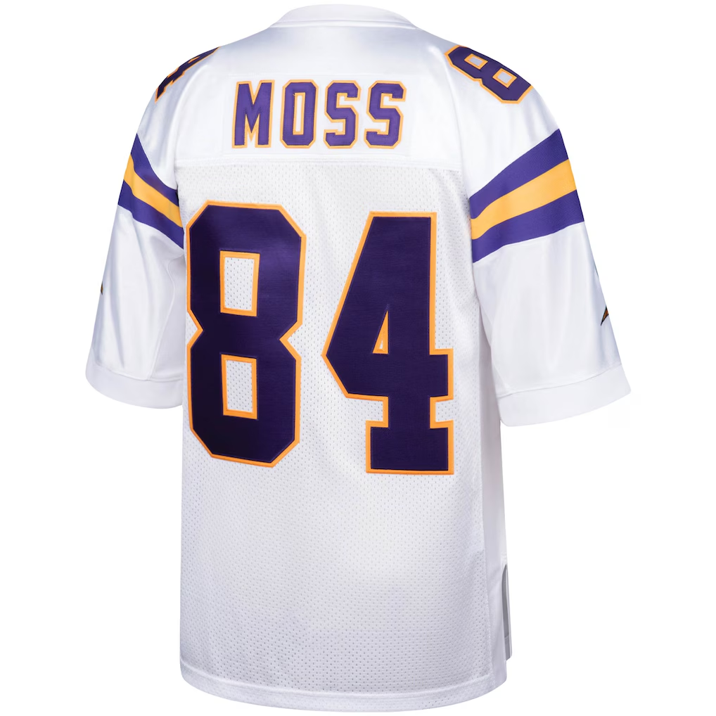 Friene M.Vikings 2000 #84 Randy Moss Mitchell & Ness White Authentic Throwback Retired Player Jersey Puhic Game Stitched Jerseys