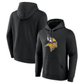 Friene M.Vikings Black LOGO Pullover Hoodies Limited Game Blank Player Stitched Jerseys