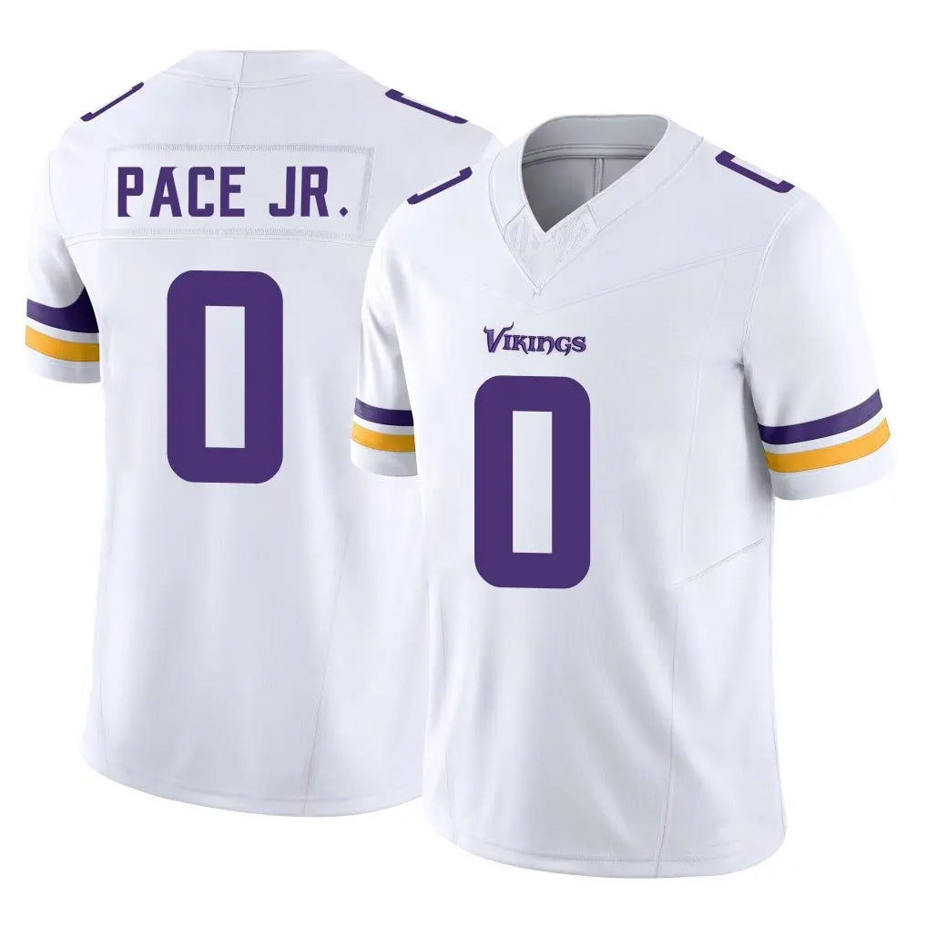 Friene M.Vikings #0 Ivan Pace Jr. Player White Limited Vapor F.U.S.E. Home Game Stitched Jerseys