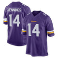 Friene M.Vikings #14 Jauan Jennings Player Purple Home Game Stitched Jerseys