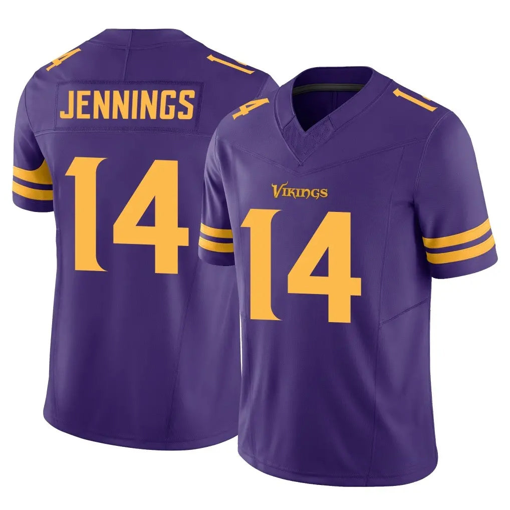 Friene M.Vikings #14 Jauan Jennings Player Purple Limited Alternate Vapor F.U.S.E. Home Game Stitched Jerseys