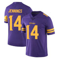 Friene M.Vikings #14 Jauan Jennings Player Purple Limited Color Rush Home Game Stitched Jerseys