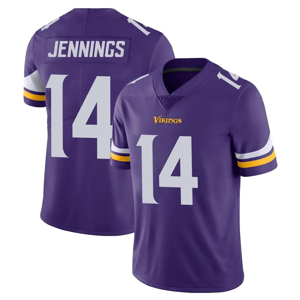 Friene M.Vikings #14 Jauan Jennings Player Purple Limited Vapor Untouchable Home Game Stitched Jerseys