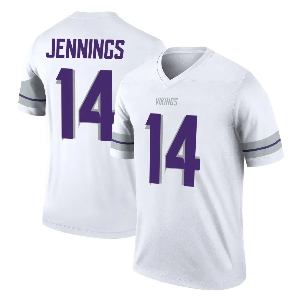 Friene M.Vikings #14 Jauan Jennings Player White Alternate Legend Home Game Stitched Jerseys
