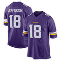 Friene M.Vikings #18 Justin Jefferson Player Purple Home Game Stitched Jerseys