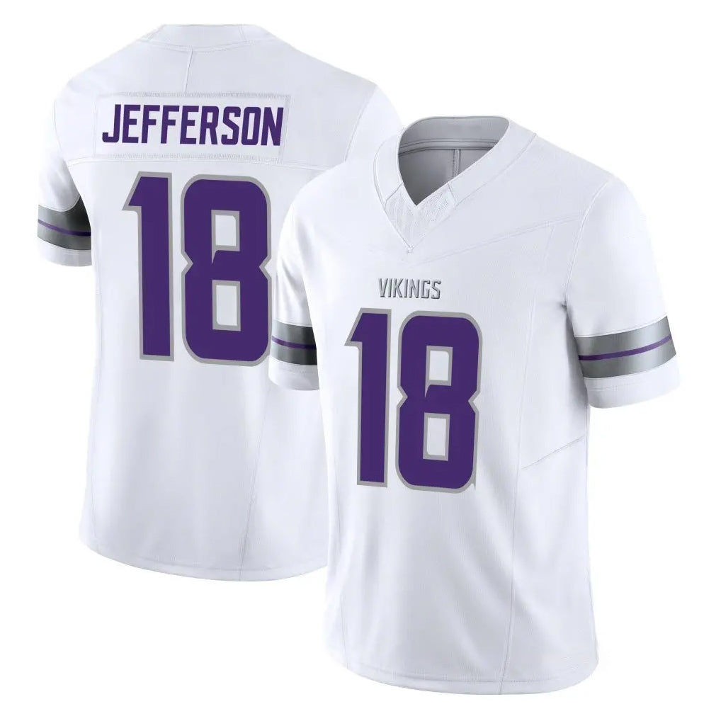 Friene M.Vikings #18 Justin Jefferson Player White Limited Alternate Vapor F.U.S.E. Home Game Stitched Jerseys