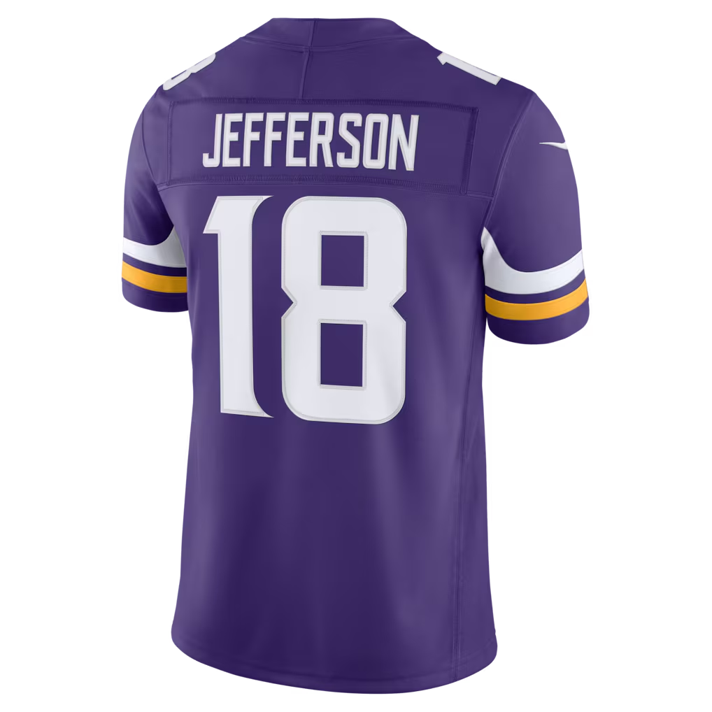 Friene MN.Vikings #18 Justin Jefferson Purple Team Vapor F.U.S.E. Stitched Limited Jerseys