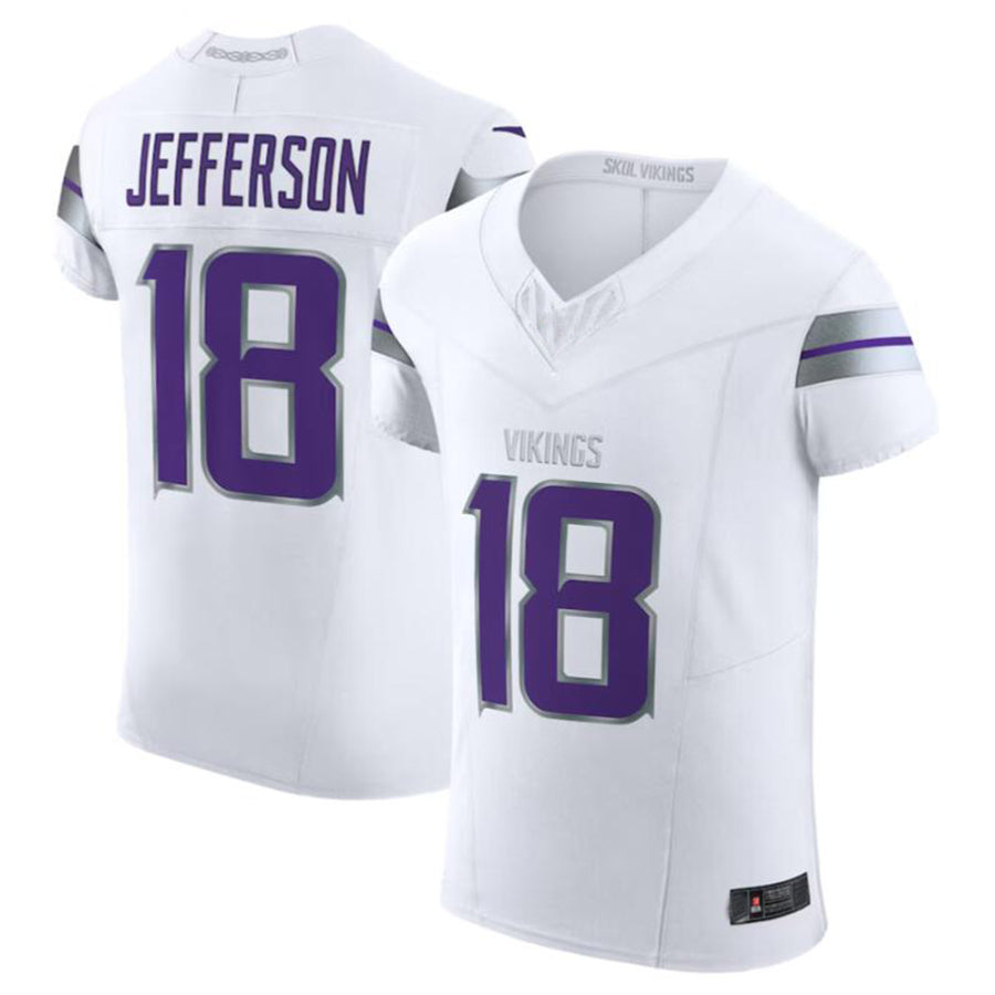 Friene MN.Vikings #18 Justin Jefferson White Alternate Vapor F.U.S.E. Elite Player Jersey American Stitched Jerseys