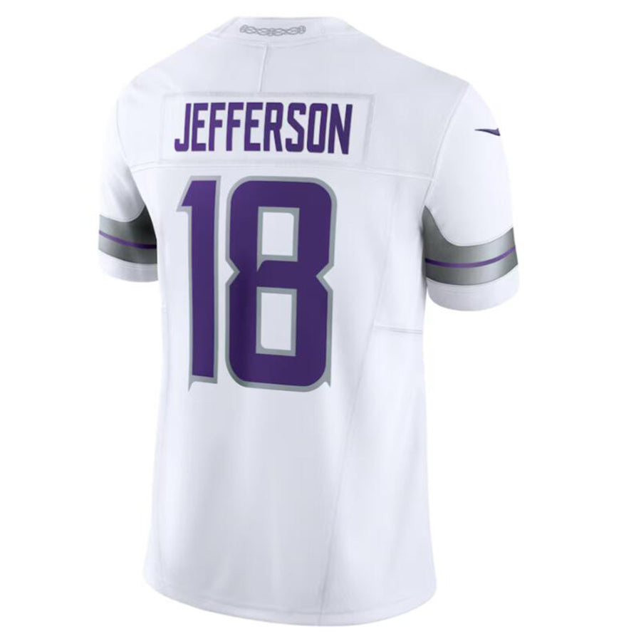 Friene MN.Vikings #18 Justin Jefferson White Alternate Vapor F.U.S.E. Limited Jersey American Stitched Jerseys