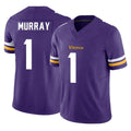 Friene M.Vikings #1 Kyler Murray Player Purple Limited Vapor F.U.S.E. Home Game Stitched Jerseys
