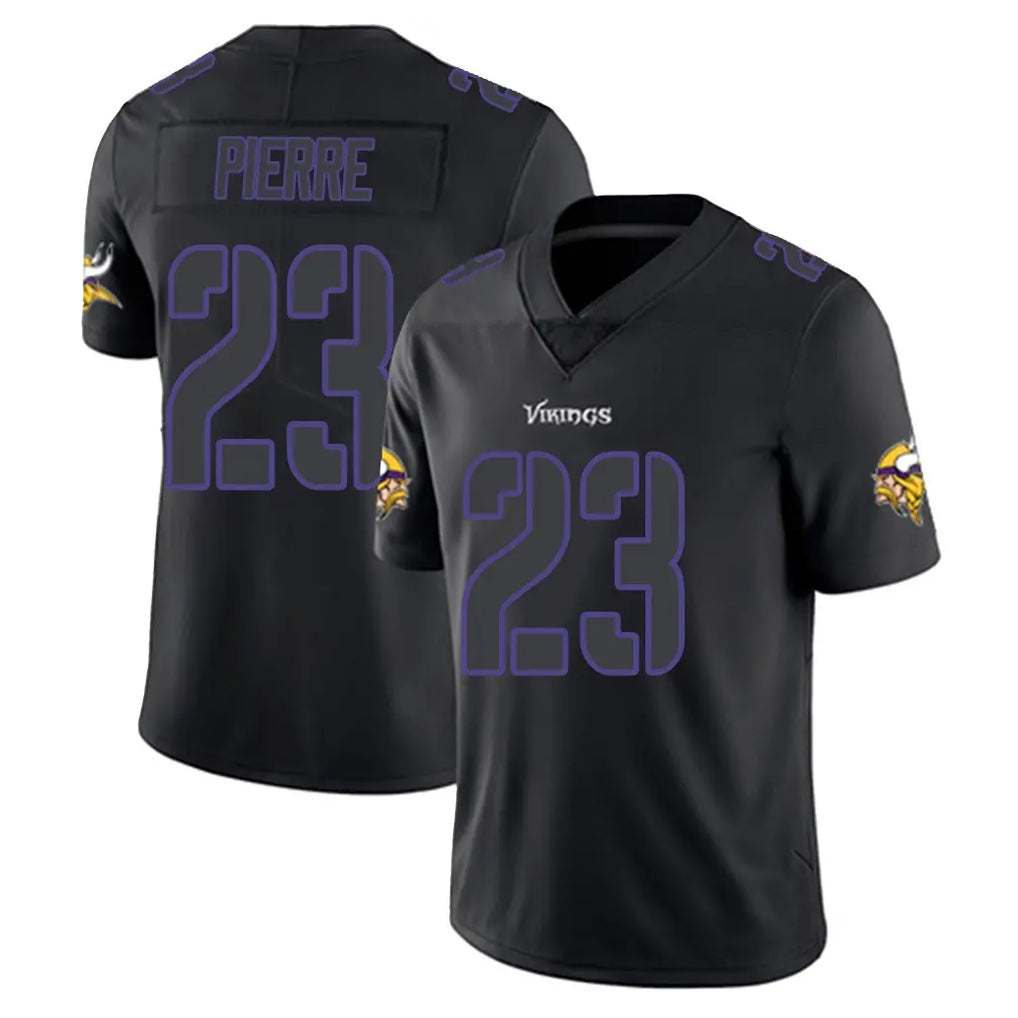 Friene M.Vikings #23 James Pierre Player Black Impact LImited Home Game Stitched Jerseys