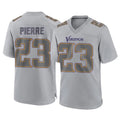 Friene M.Vikings #23 James Pierre Player Gray Atmosphere Fashion Home Game Stitched Jerseys