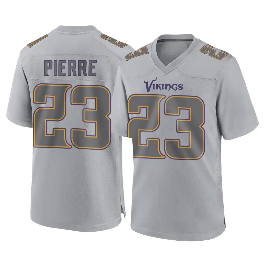 Friene M.Vikings #23 James Pierre Player Gray Atmosphere Fashion Home Game Stitched Jerseys