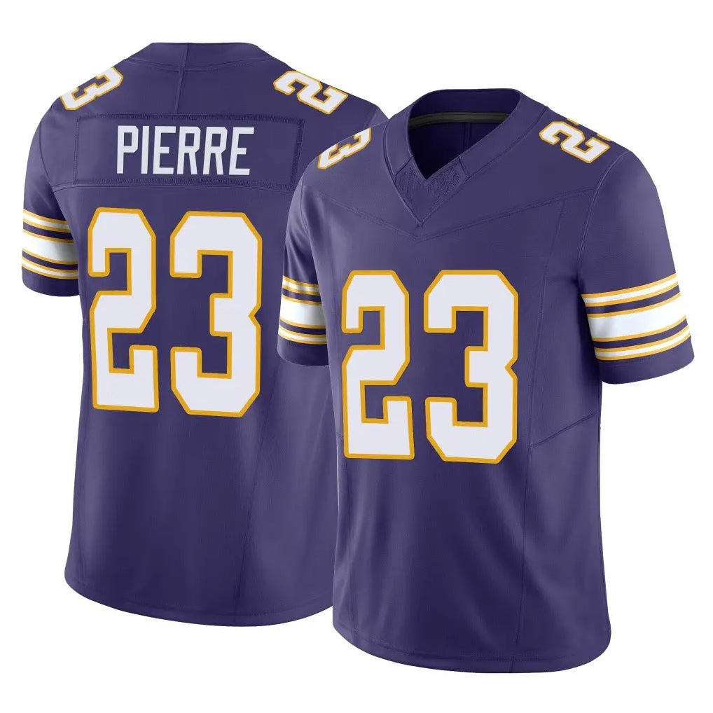 Friene M.Vikings #23 James Pierre Player Purple Limited Classic Vapor F.U.S.E. Home Game Stitched Jerseys