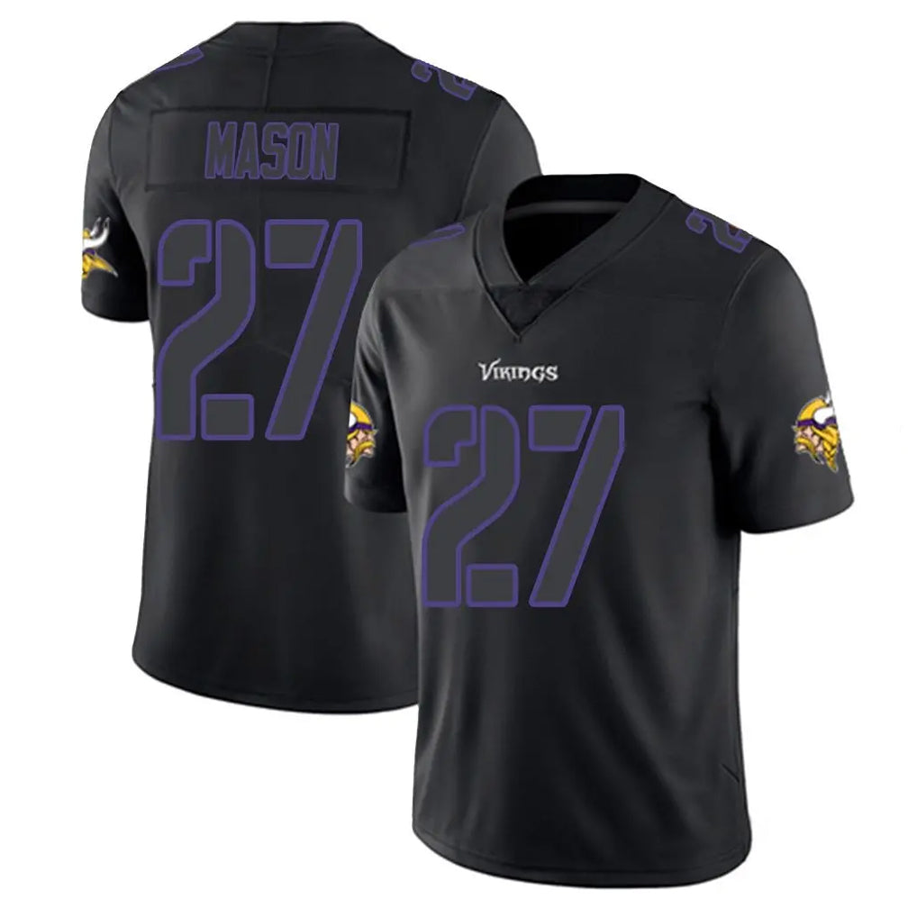 Friene M.Vikings #27 Jordan Mason Player Black Impact LImited Home Game Stitched Jerseys
