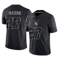 Friene M.Vikings #27 Jordan Mason Player Black Reflective LImited Home Game Stitched Jerseys