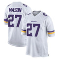 Friene M.Vikings #27 Jordan Mason Player White Home Game Stitched Jerseys