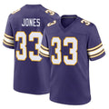 Friene M.Vikings #33 Aaron Jones Sr. Player Purple Classic Home Game Stitched Jerseys