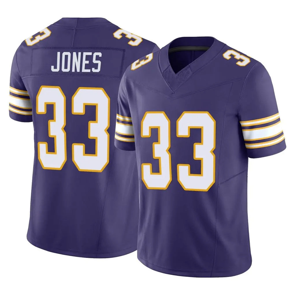 Friene M.Vikings #33 Aaron Jones Sr. Player Purple Limited Classic Vapor F.U.S.E. Home Game Stitched Jerseys