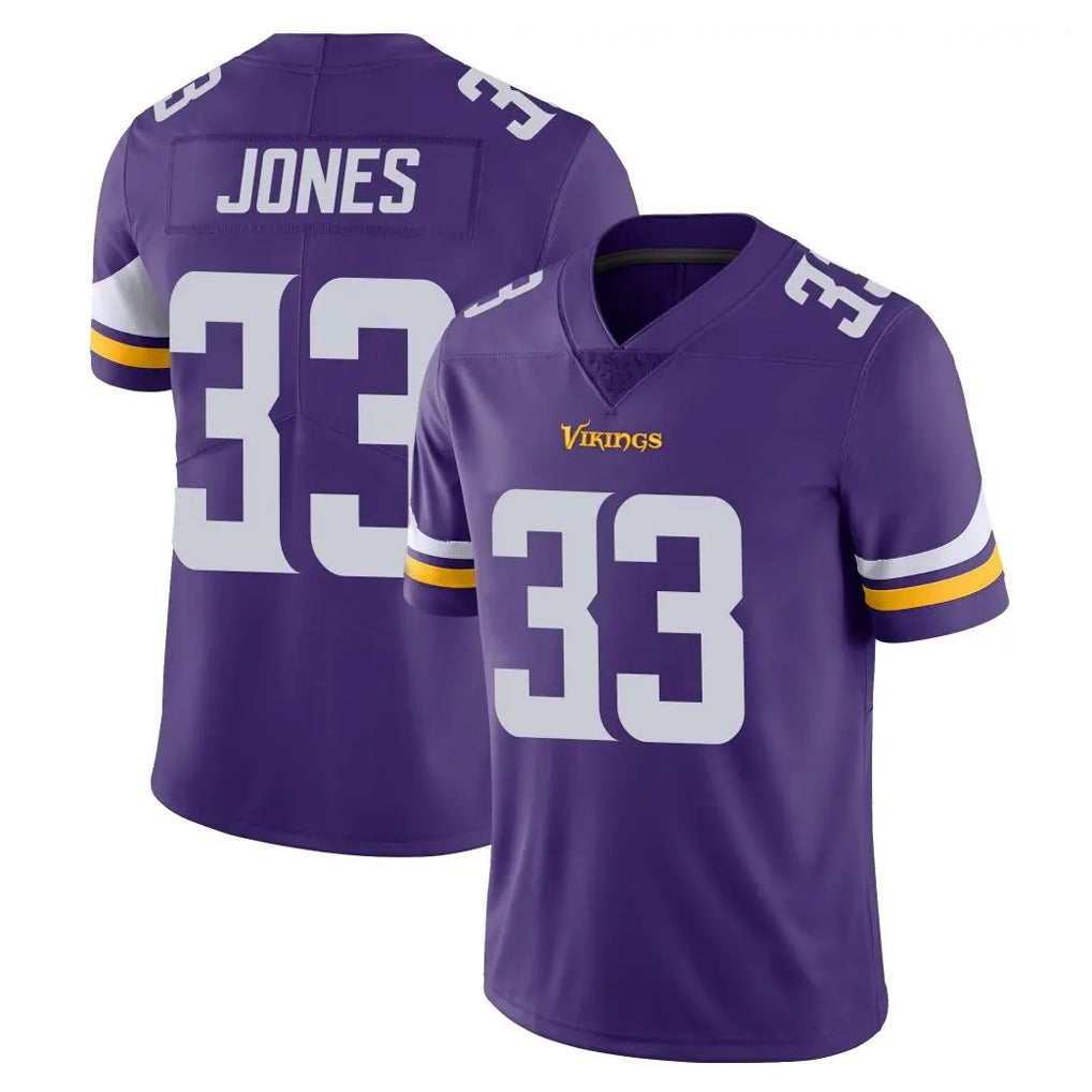 Friene M.Vikings #33 Aaron Jones Sr. Player Purple Limited Vapor Untouchable Home Game Stitched Jerseys