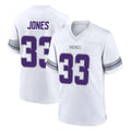 Friene M.Vikings #33 Aaron Jones Sr. Player White Alternate Home Game Stitched Jerseys