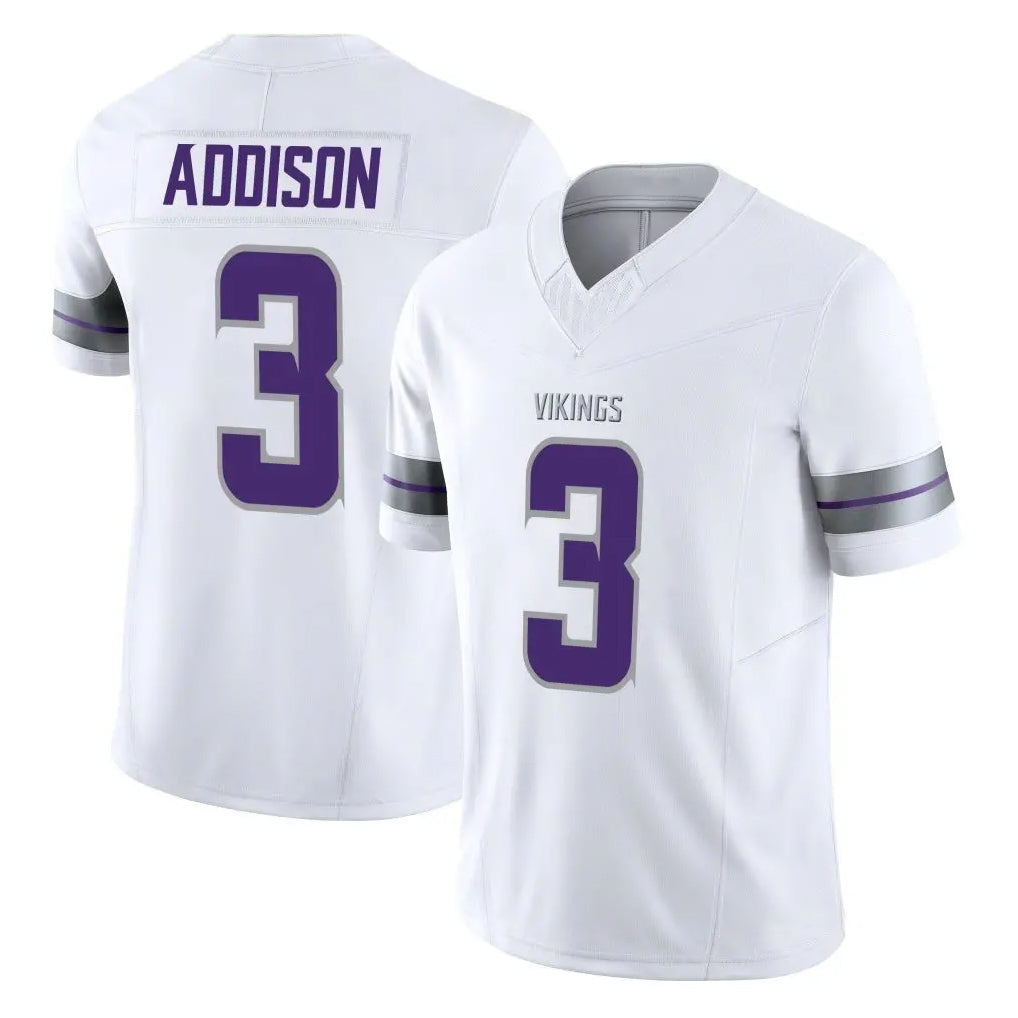 Friene M.Vikings #3 Jordan Addison Player White Limited Alternate Vapor F.U.S.E. Home Game Stitched Jerseys