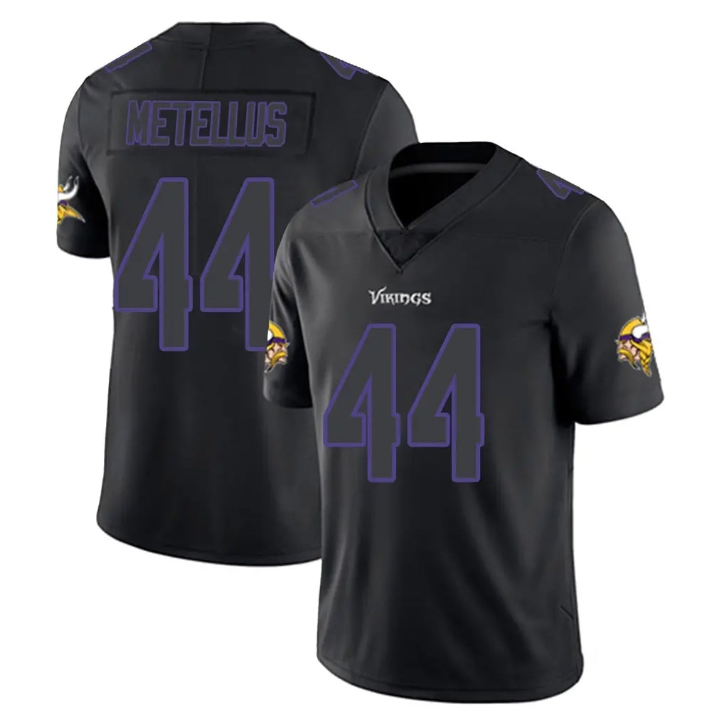 Friene M.Vikings #44 Josh Metellus Player Black Impact LImited Home Game Stitched Jerseys