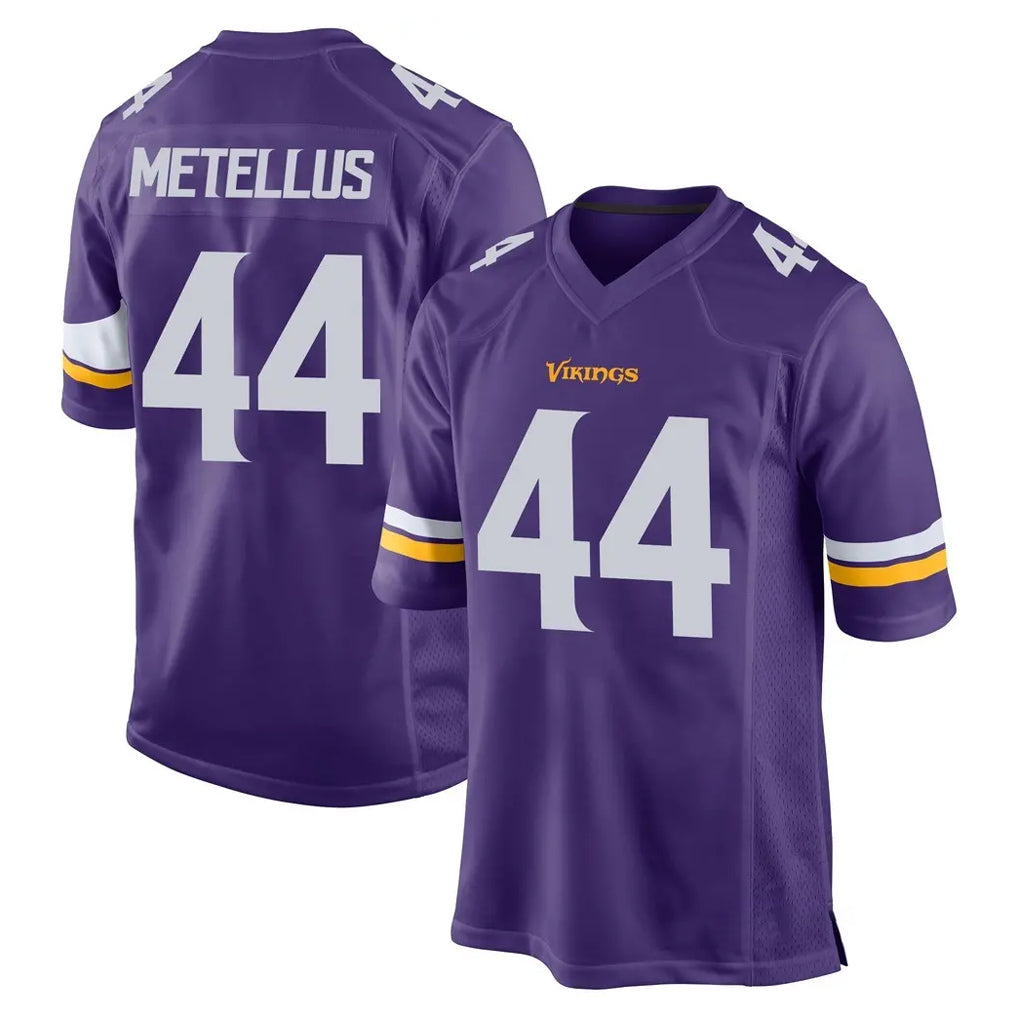 Friene M.Vikings #44 Josh Metellus Player Purple Home Game Stitched Jerseys
