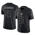 Friene M.Vikings #51 Blake Cashman Player Black Reflective LImited Home Game Stitched Jerseys