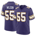 Friene M.Vikings #55 Eric Wilson Player Purple Classic Home Game Stitched Jerseys
