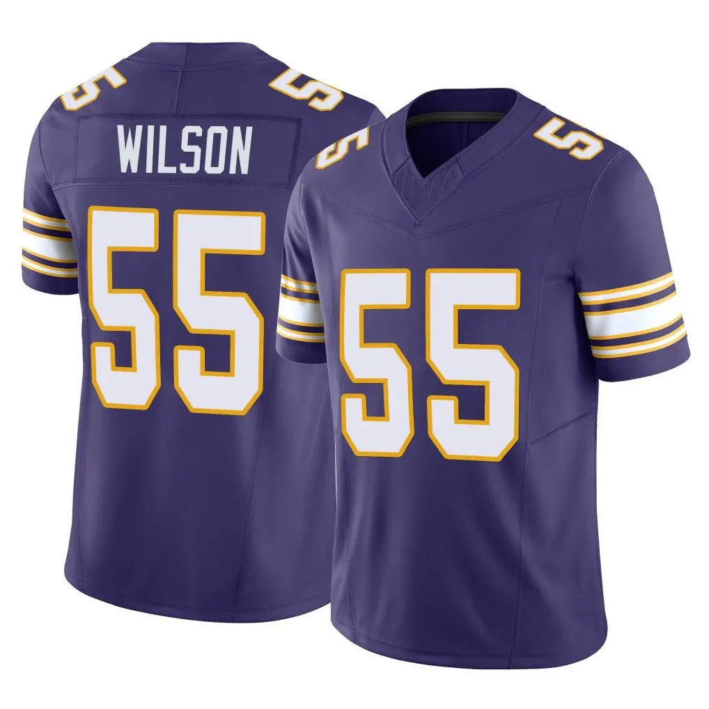 Friene M.Vikings #55 Eric Wilson Player Purple Limited Classic Vapor F.U.S.E. Home Game Stitched Jerseys