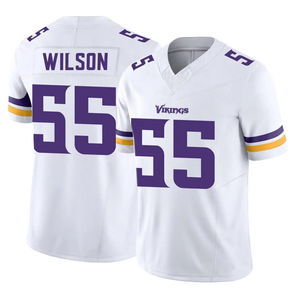 Friene M.Vikings #55 Eric Wilson Player White Limited Vapor F.U.S.E. Home Game Stitched Jerseys