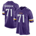Friene M.Vikings #71 Christian Darrisaw Player Purple Home Game Stitched Jerseys