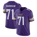 Friene M.Vikings #71 Christian Darrisaw Player Purple Limited Vapor Untouchable Home Game Stitched Jerseys