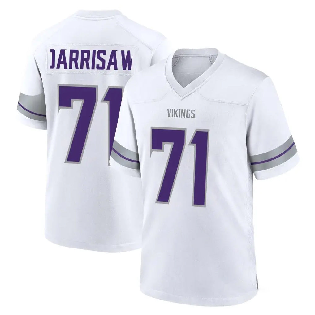 Friene M.Vikings #71 Christian Darrisaw Player White Alternate Home Game Stitched Jerseys