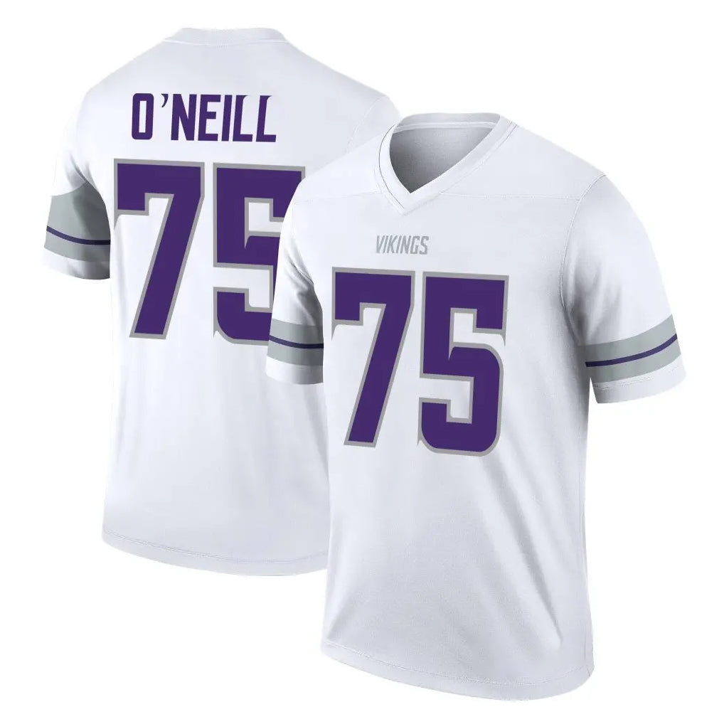Friene M.Vikings #75 Brian O'Neill Player White Alternate Legend Home Game Stitched Jerseys