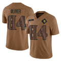 Friene M.Vikings #84 Josh Oliver Player Brown Salute To Service Limited Stitched Jerseys