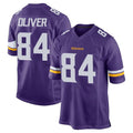 Friene M.Vikings #84 Josh Oliver Player Purple Home Game Stitched Jerseys