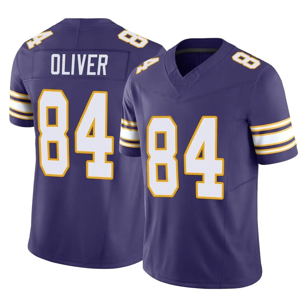 Friene M.Vikings #84 Josh Oliver Player Purple Limited Classic Vapor F.U.S.E. Home Game Stitched Jerseys