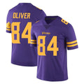 Friene M.Vikings #84 Josh Oliver Player Purple Limited Color Rush Home Game Stitched Jerseys